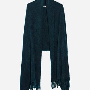Madewell fringed Evergreen nubby scarf- NEW w/tag!